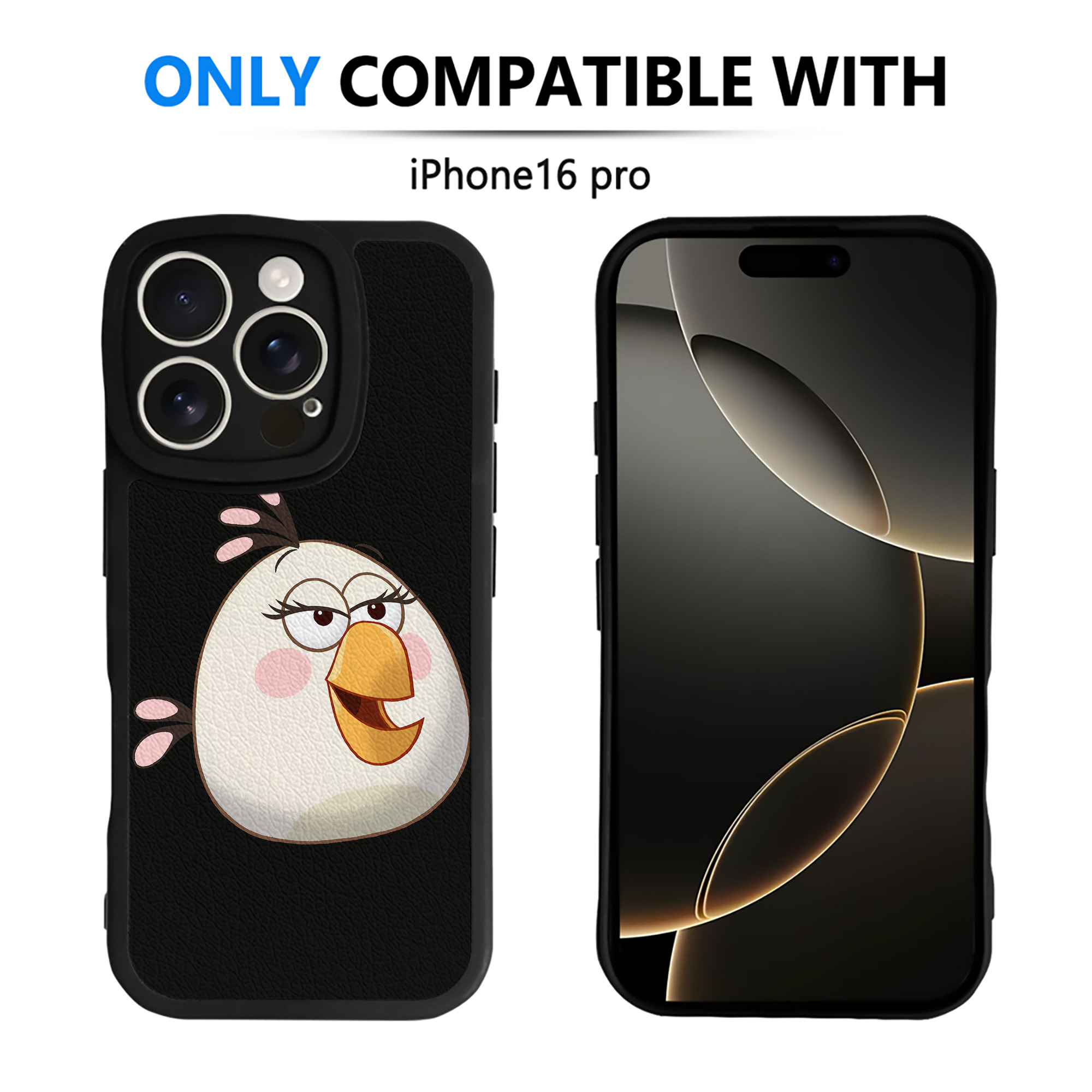 （画像用） Angry Birds アングリーバード 【iPhone 16シリーズ対応】シリコンスマホケース（レザー調） 材質：シリコン